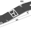 Kniv 483mm - venstre