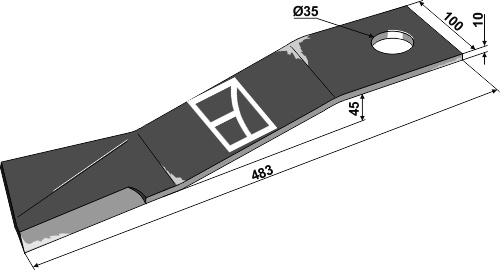 Kniv 483mm - venstre