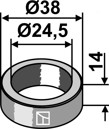 Bøsning 14xØ24,5xØ38