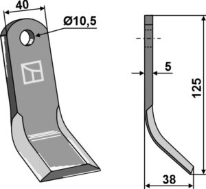 63-crn-04 Y-kniv 125x40mm