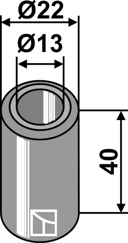 Bøsning 40xØ13xØ22
