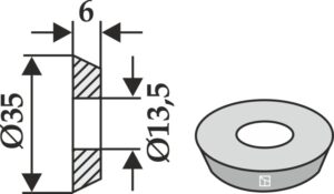 Skive Ø35x6xØ13,5