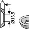 Skive m, forsænket boring Ø35x6xØ13,5
