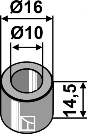 63-drg-91 Bøsning 14,5xØ10xØ16