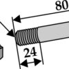 Bolt M12x1,75x80 m. låsemøtrik
