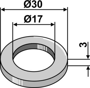 63-duc-908 Skive Ø30x3xØ17