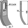Slagle 100x32mm