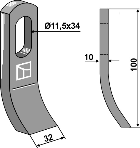 Slagle 100x32mm