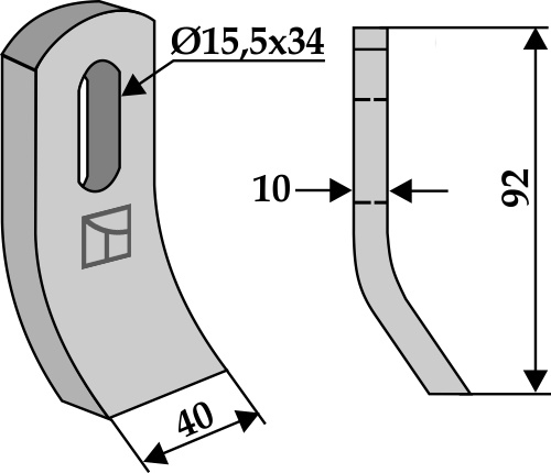 Slagle 92x40mm