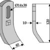 Slagle 120x40mm