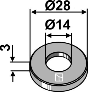 63-epo-82 Skive Ø28x3xØ14