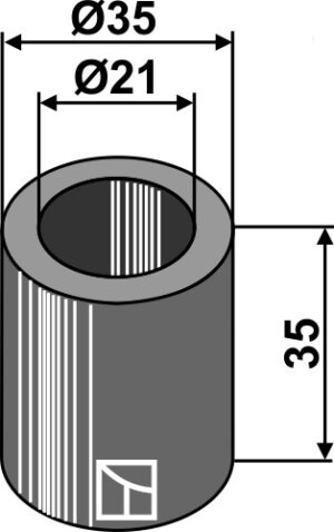 Bøsning 35xØ21xØ35