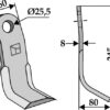 Y- kniv 245x60mm