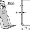 L-kniv 250x60mm