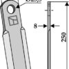 Kniv 250x60mm