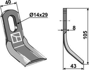 63-fei-15 Y-kniv 105x40mm