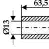 Bøsning 63,5xØ13xØ25