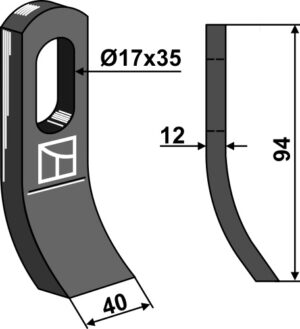 Slagle 94x40mm