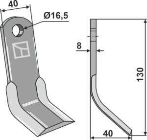 63-fei-45 Y- kniv 130x40mm