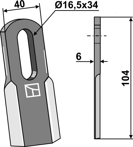 Kniv 104x40mm