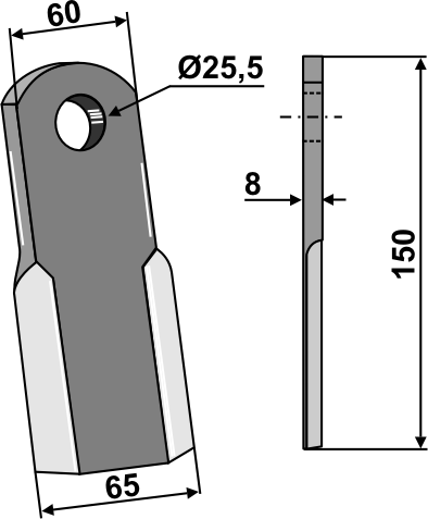 Kniv 150x60mm - ny model