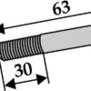 Bolt 7/16''UNFx63 - 8.8 m. låsemøtrik