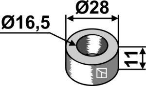 63-fis-92 Bøsning 11xØ16,5xØ28