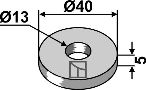 Skive Ø40x5xØ13