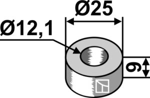 Bøsning 9xØ12,1xØ25