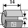 Spænd bøsning 14xØ13xØ16,5