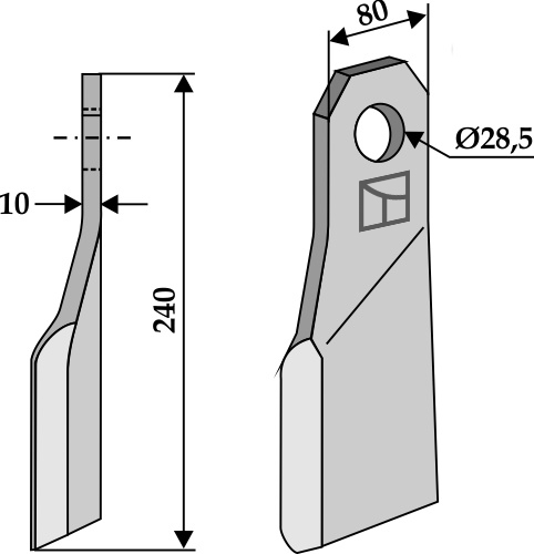Slagle 240x80mm