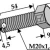 Bolt M20x1,5x54 - 10.9