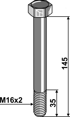 63-glb-905 Bolt M16x2 x 145- 10.9