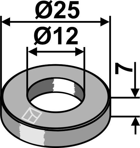 Bøsning 7xØ12xØ25