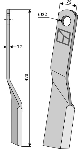 Slagle 470x75mm