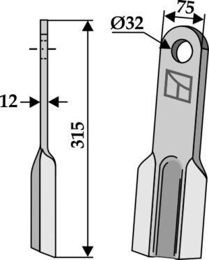 Slagle 315x75mm