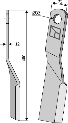 Slagle 400x75mm
