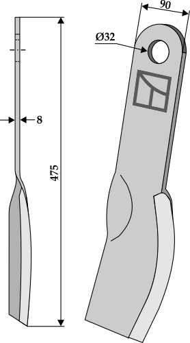 Slagle 475x90mm