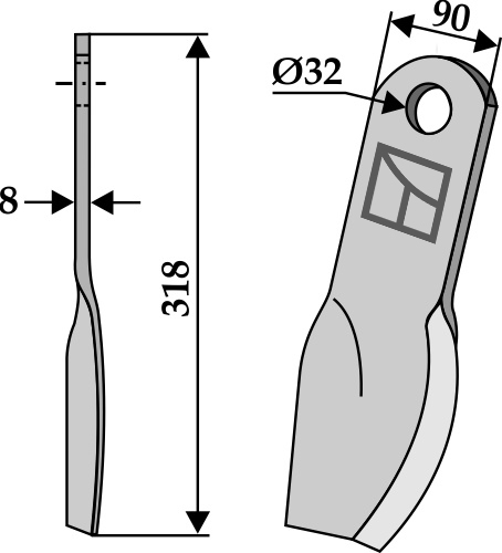 Slagle 318x90mm