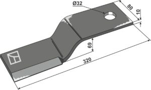 Slagle 320x80mm