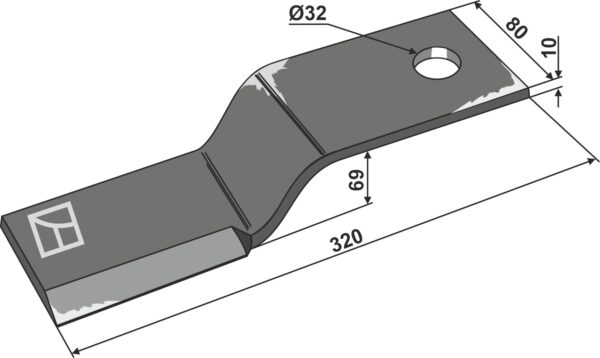 Slagle 320x80mm