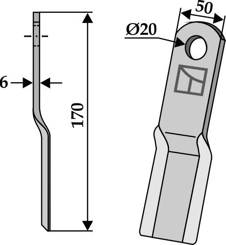 Slagle 170x50mm
