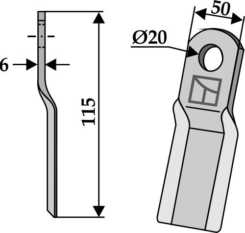 Slagle 115x50mm