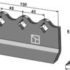 Klinge til hammerslagle 150x6mm, plan