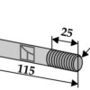 Bolt M16x2x115 - 8.8 m. låsemøtrik