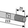 Bolt M20x2,5x115 - 8.8