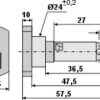 Knivbolt M 20x1,5x57,5 - 12.9 m. kronmøtrik