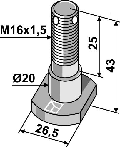 Bolt M16x1,5x43 - 12.9