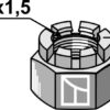 Kronmøtrik M16x1,5