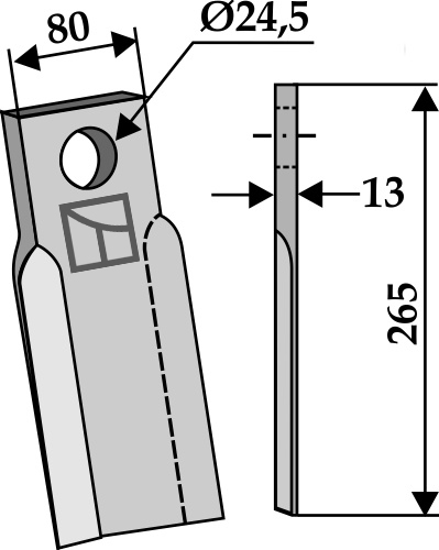 Kniv 265x80mm